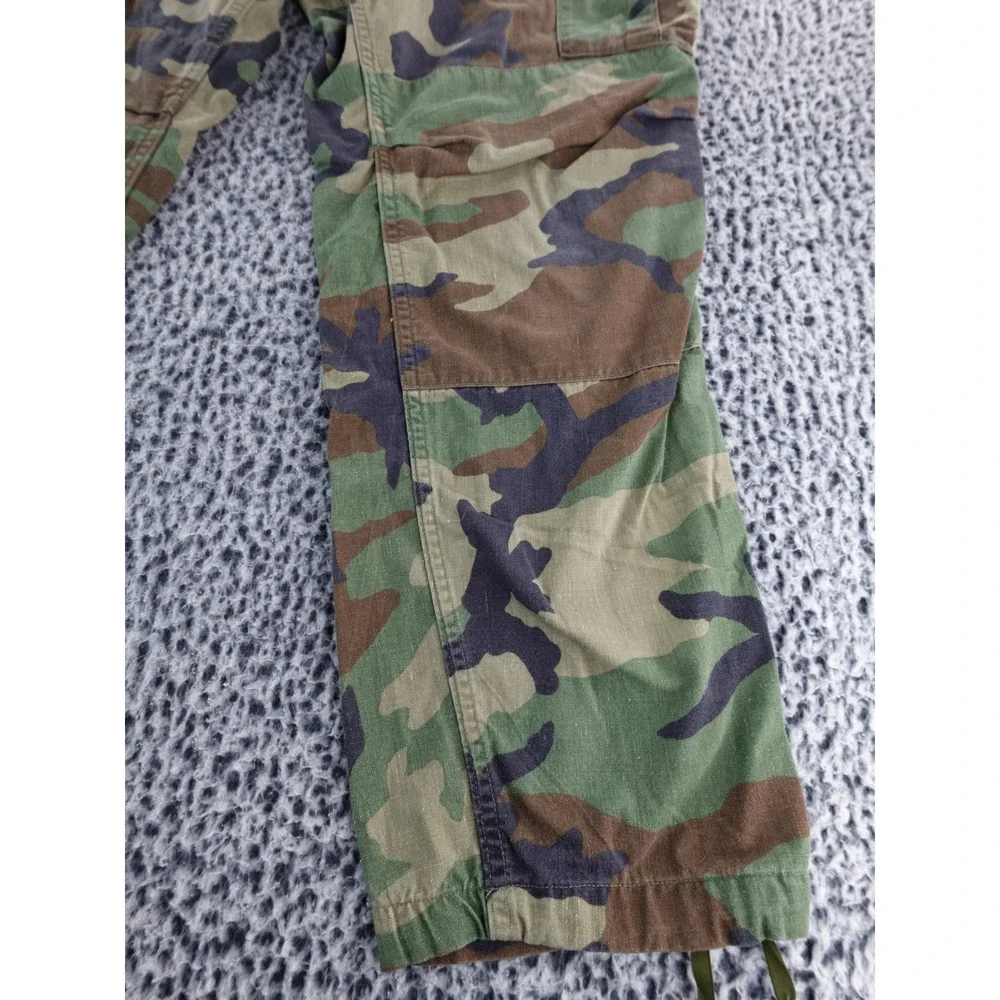 Vintage Woodland Camo Cargo Pants Military‎ Style Utility Trousers Med Regular